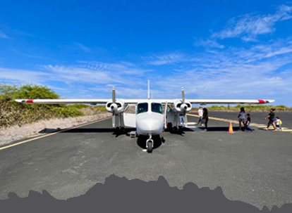 Avioneta de vuelos interislas en Galápagos.